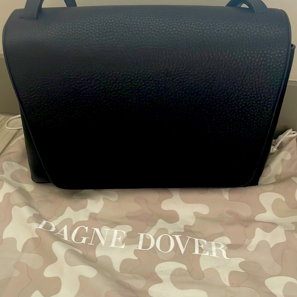 Dagne Dover-Black leather tote